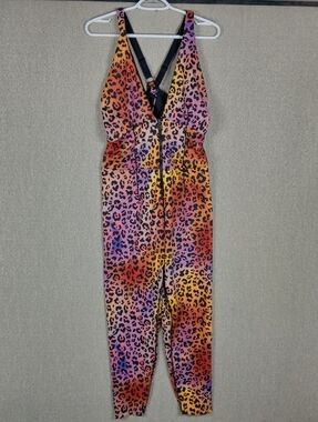 Savage x Fenty Rhianna Hotline Jumpsuit Womens Size 3X Rainbow Leopard Print NWT
